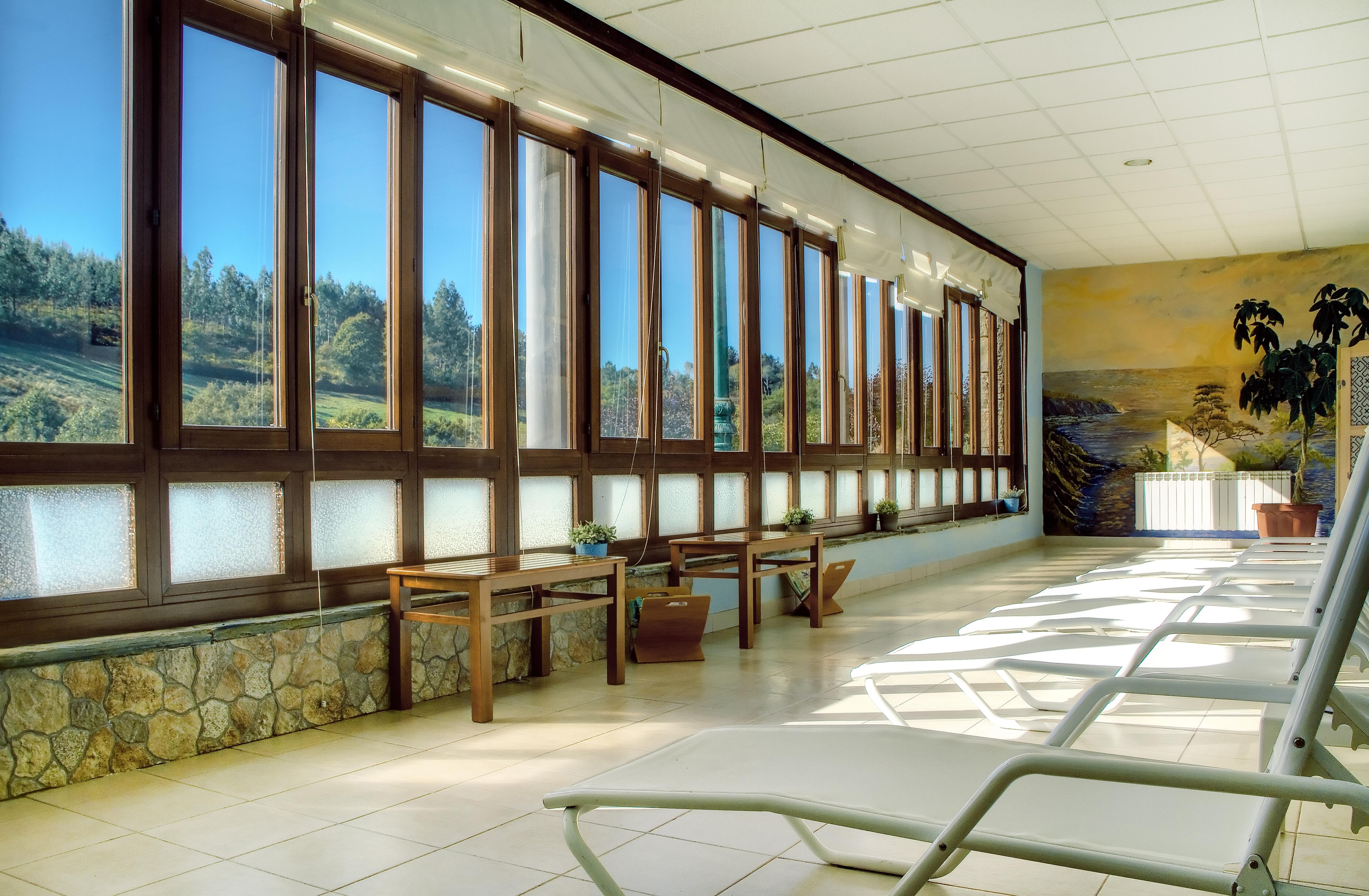 Hotel Balneario Rio Pambre Palas de Rei Bagian luar foto